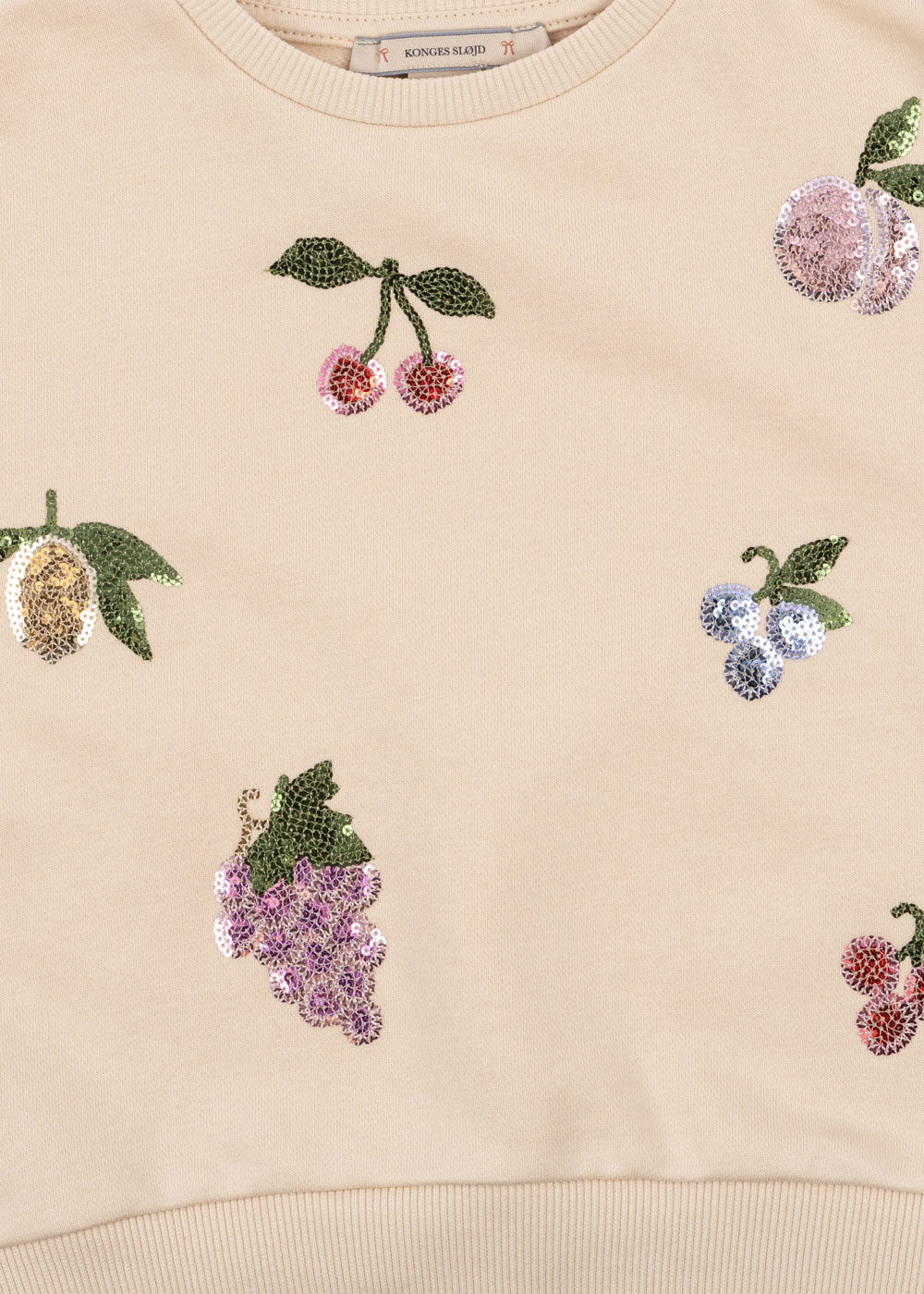 LOU Sequin Organic Cotton Sweatshirt Brazillian Sand