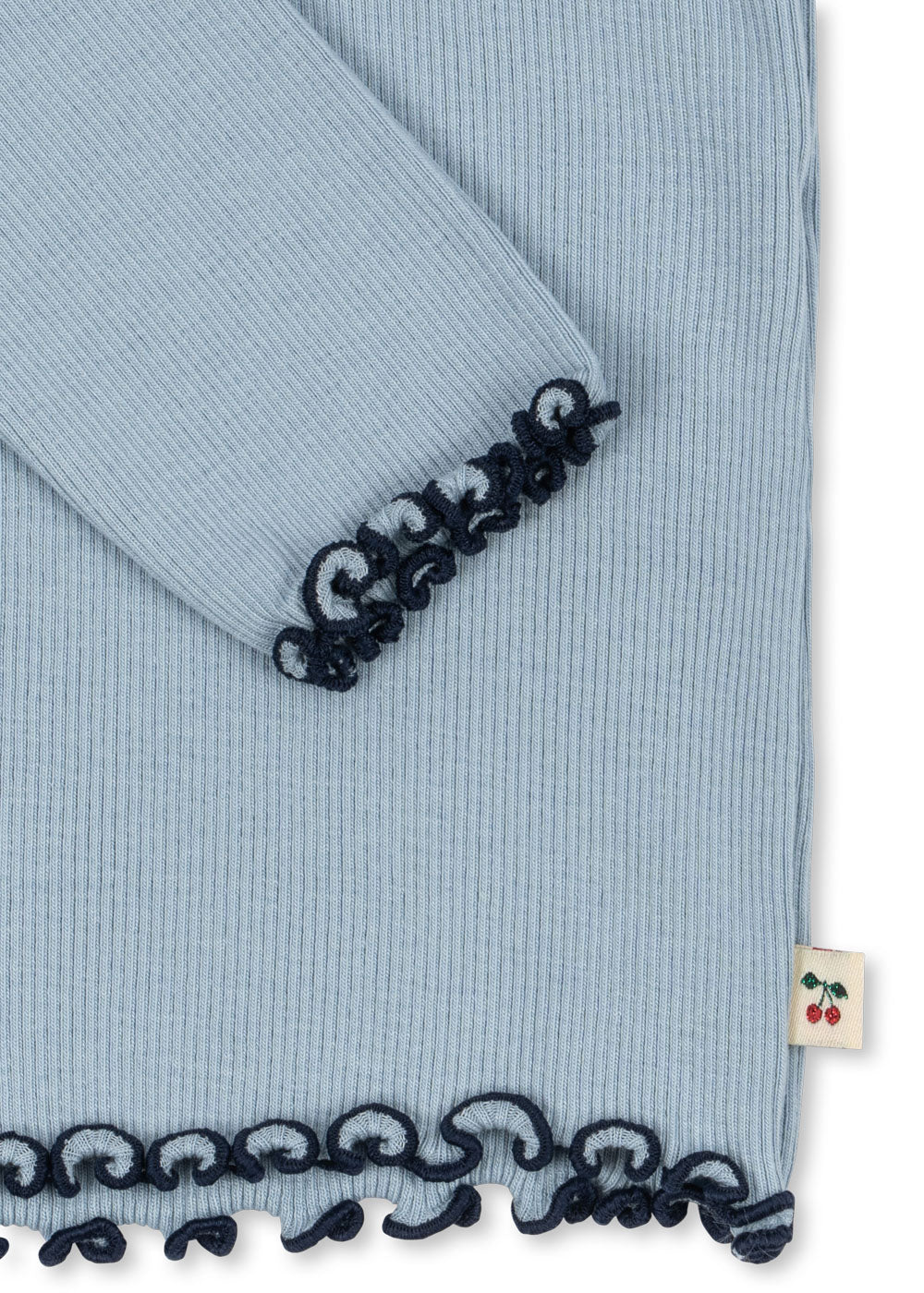 RIVI Organic Cotton Basics Ribbed Kids Loungewear Set Sky Blue