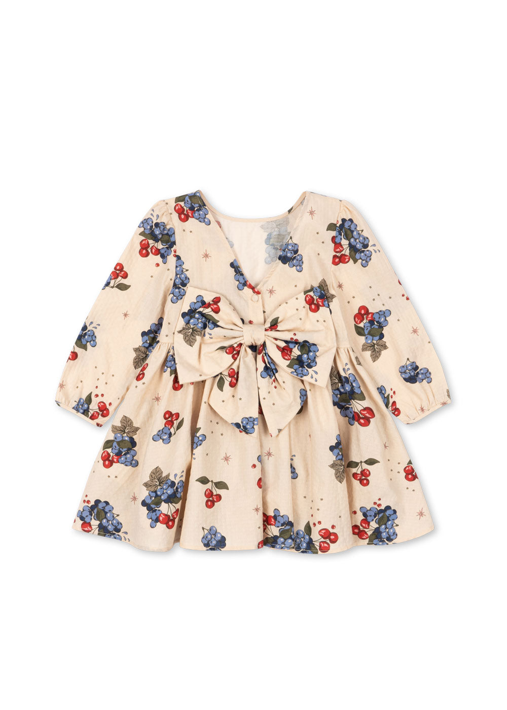 AVI Organic Cotton Long Sleeves Bow Dress