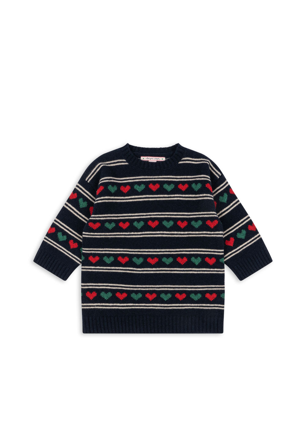 BELOU Holidays Heart Wool Knit Dress Heart