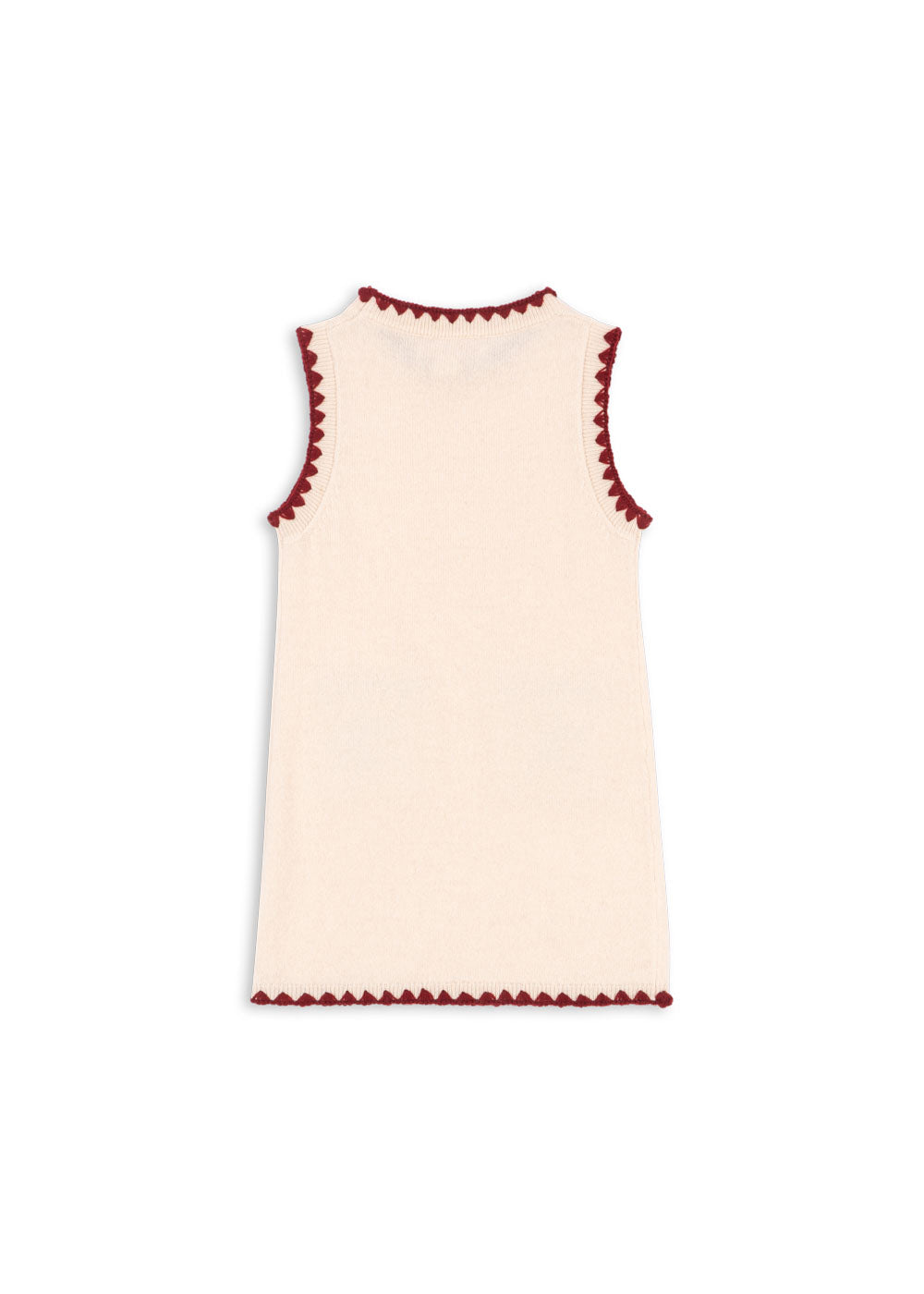 COLLETTE Sleeveless Wool Cherry Dress Off White