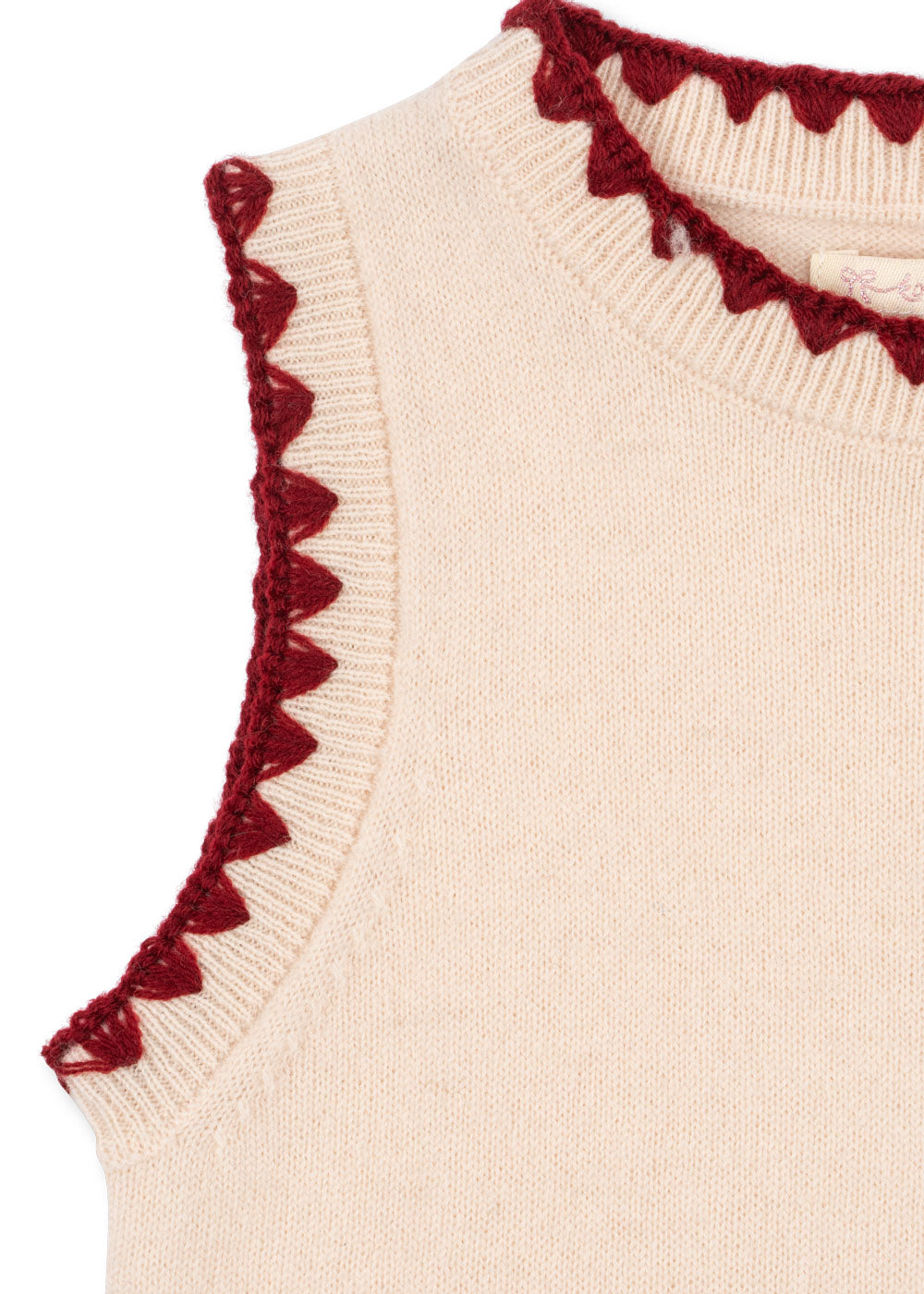 COLLETTE Sleeveless Wool Cherry Dress Off White