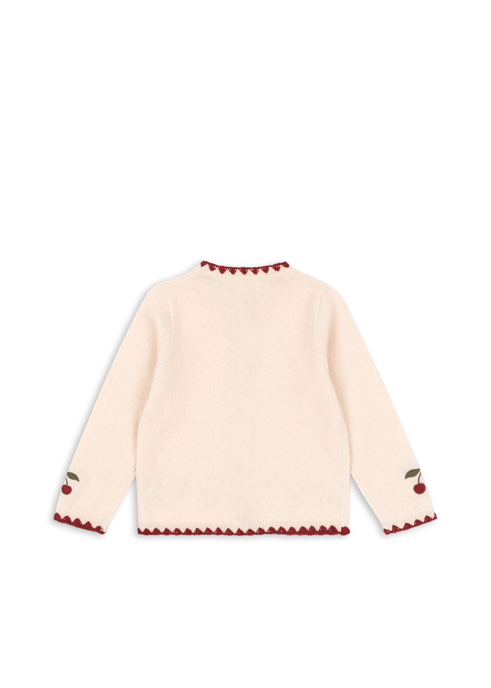 COLLETTE Wool Cherry Cardigan Off White