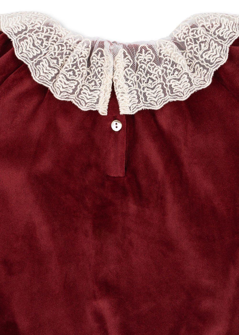 VENOLA Long Sleeves Collar Christmas Holiday Baby Velvet Romper Red