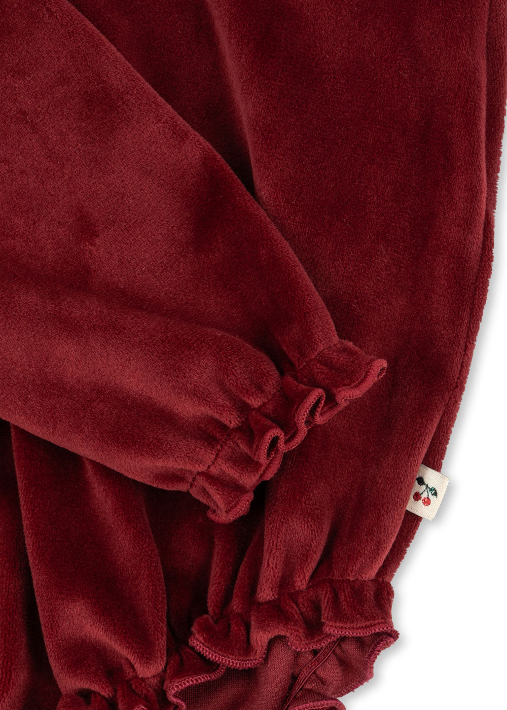 VENOLA Long Sleeves Collar Christmas Holiday Baby Velvet Romper Red