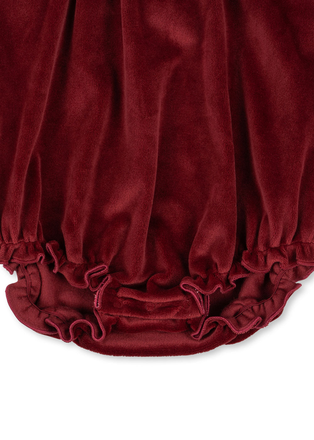 VENOLA Long Sleeves Collar Christmas Holiday Baby Velvet Romper Red