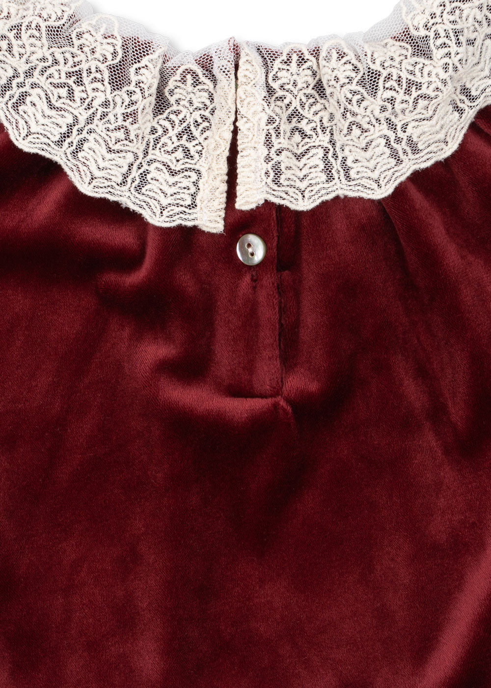 VENOLA Long Sleeves Collar Christmas Holiday Baby Velvet Romper Red