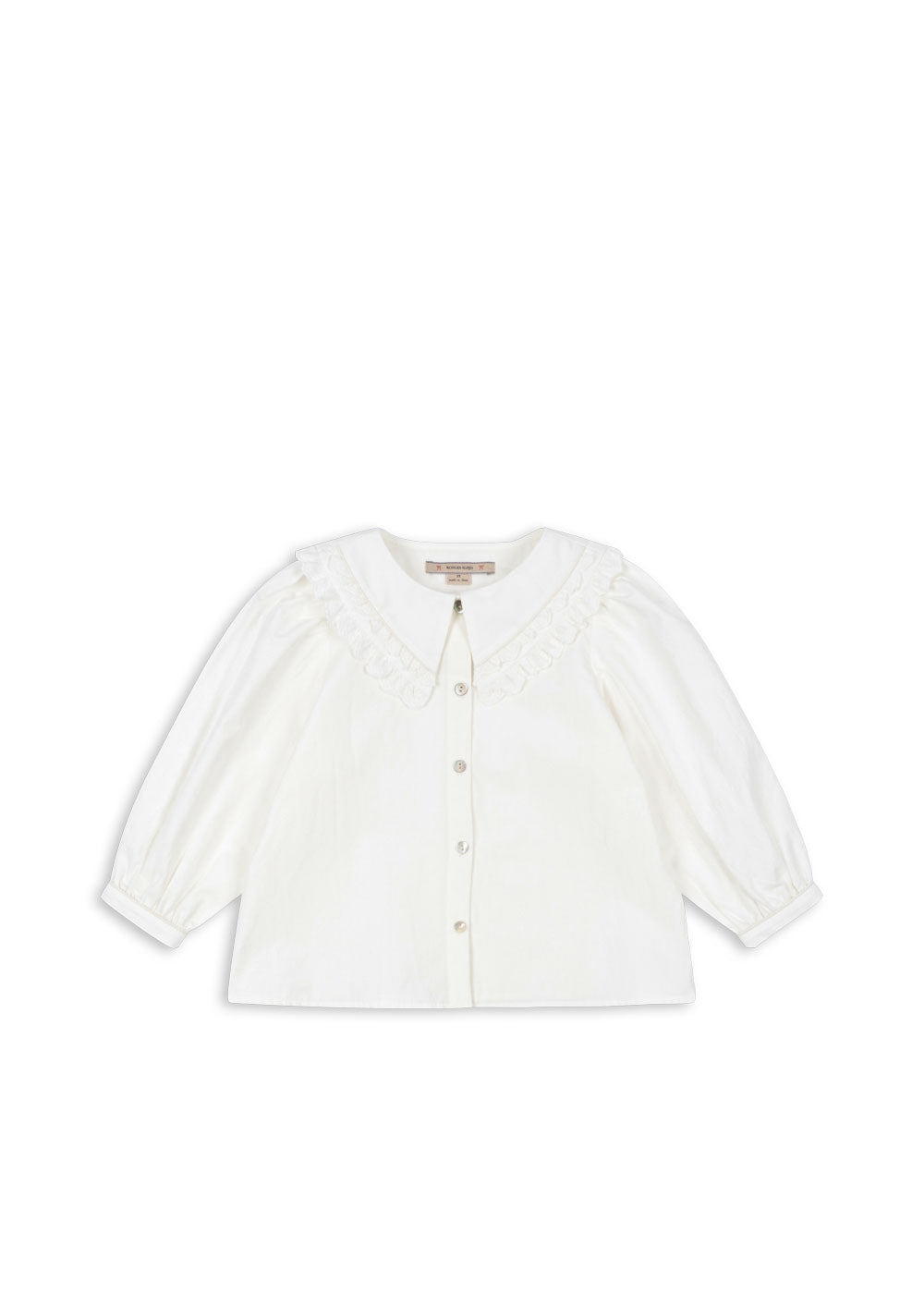 COEUR Girls Vintage Collar Organic Cotton Shirt White