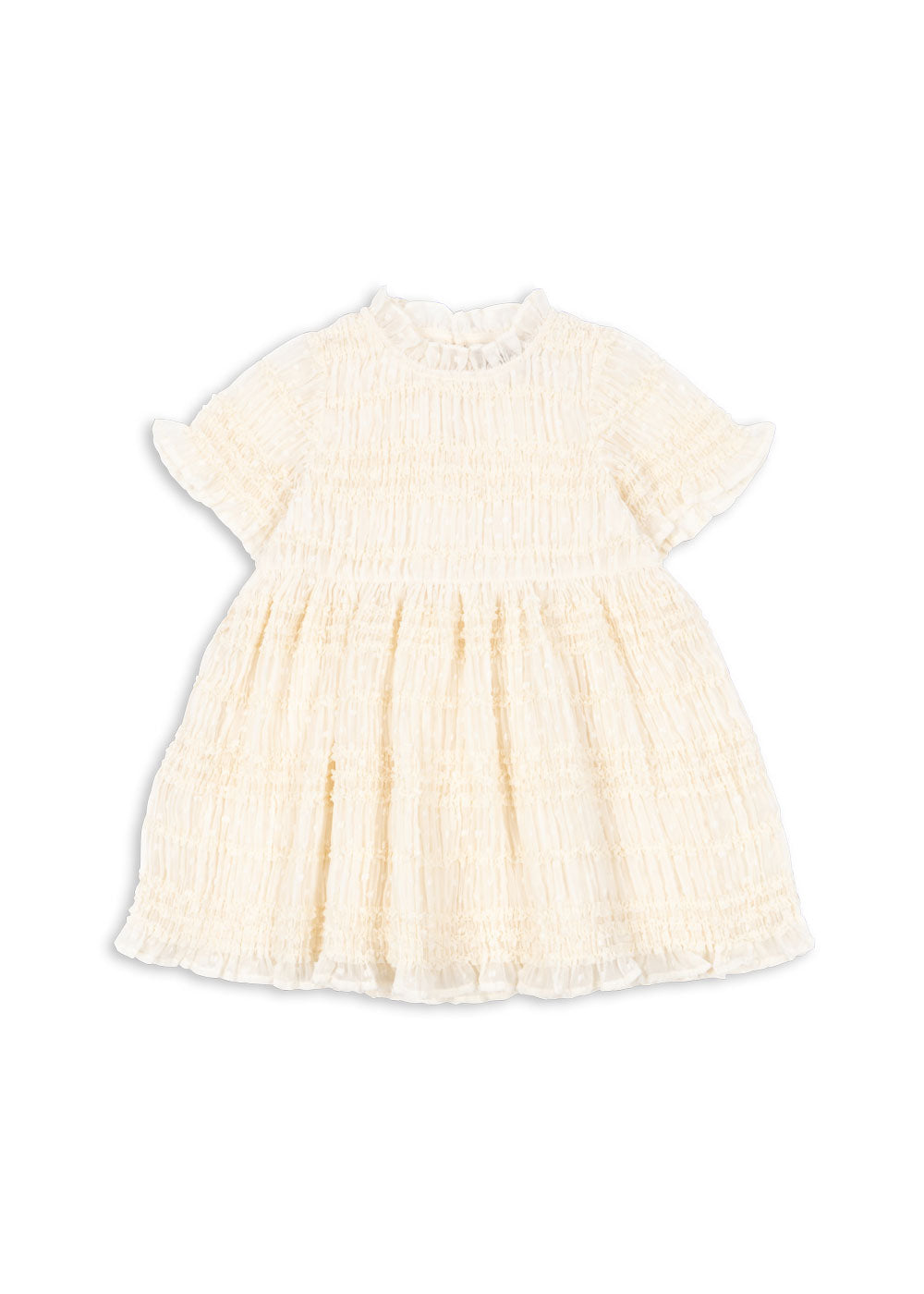 JOELLA Short Sleeves Dress White Smoke