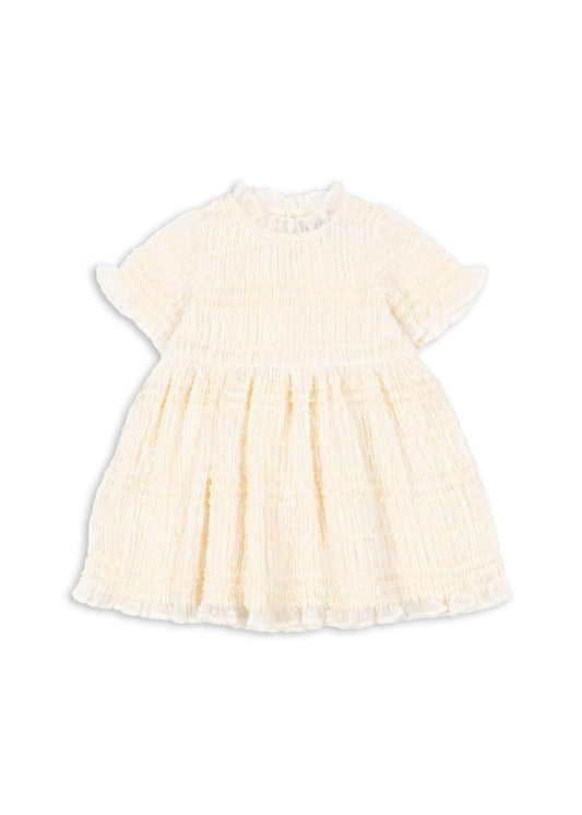 JOELLA Short Sleeves Dress White Smoke