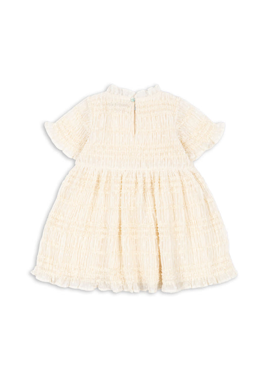 JOELLA Short Sleeves Dress White Smoke