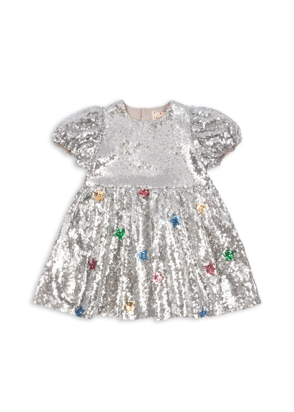 STARLA Star Dust Short Sleeves Dress Sequin Silver