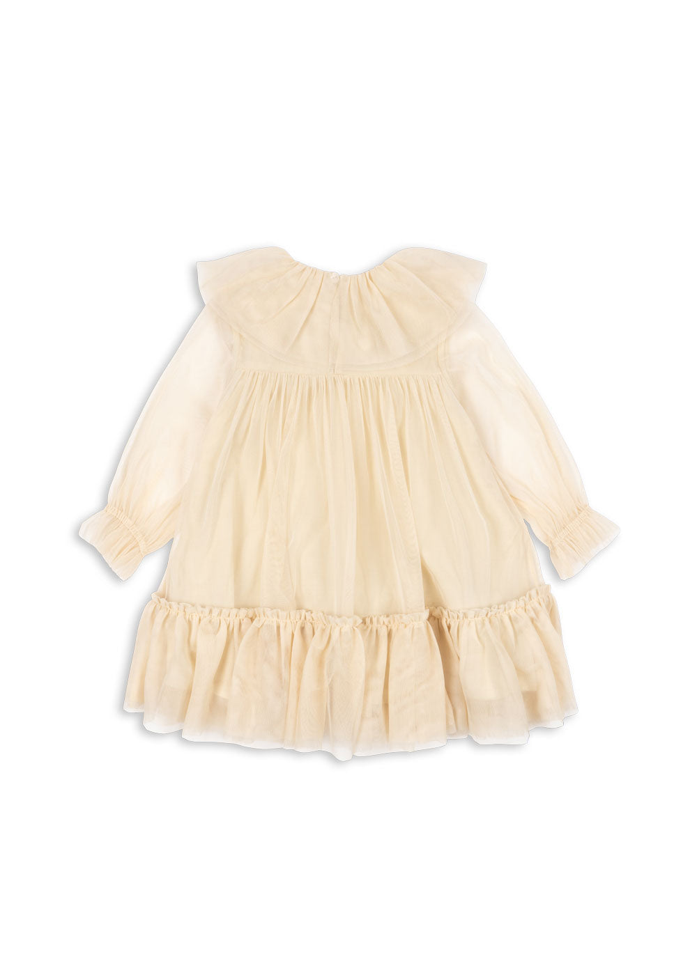 Velvet Bow Tulle DRESS Parchment