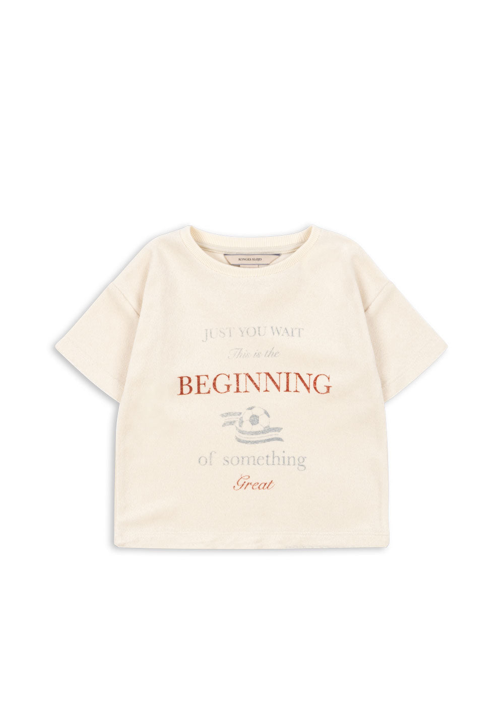 ITTY TEE Organic Terry Cotton Oversized Graphic T-Shirt Antique White