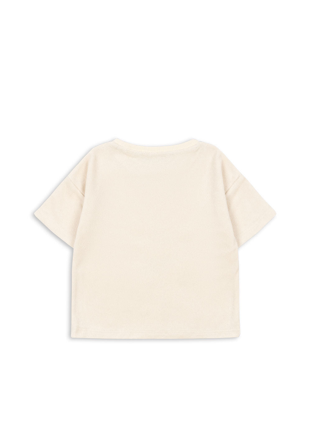 ITTY TEE Organic Terry Cotton Oversized Graphic T-Shirt Antique White