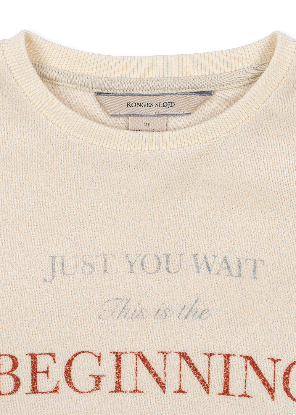 ITTY TEE Organic Terry Cotton Oversized Graphic T-Shirt Antique White