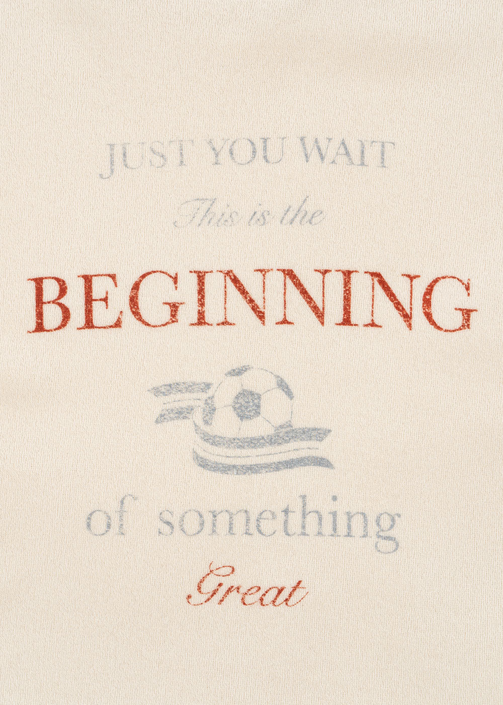 ITTY TEE Organic Terry Cotton Oversized Graphic T-Shirt Antique White