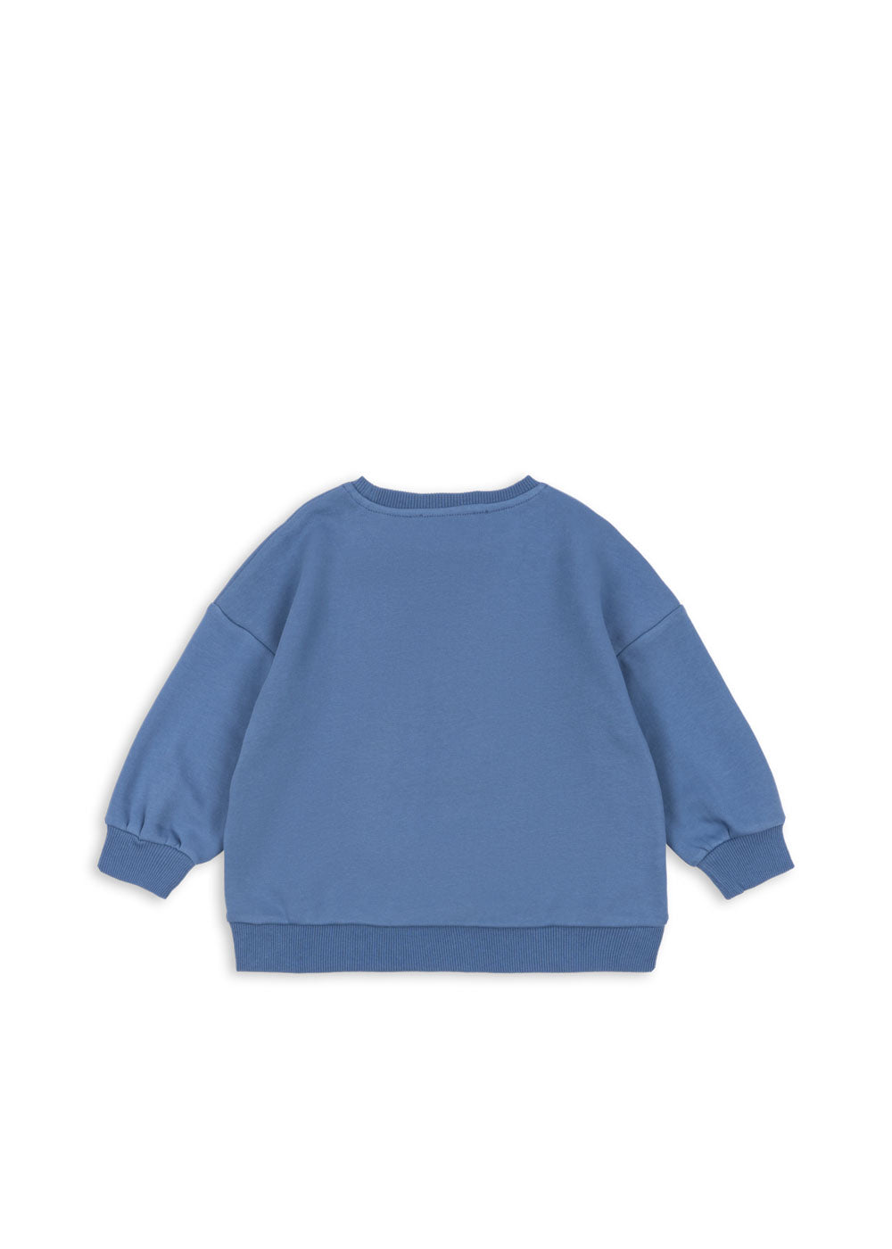 LOUMILLA Sequin Ice Cream Sweatshirt Organic Cotton Embroidery Blue