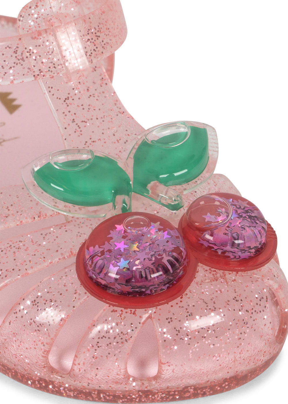 LILO Pink Sparkle Jelly Sandals Cherry