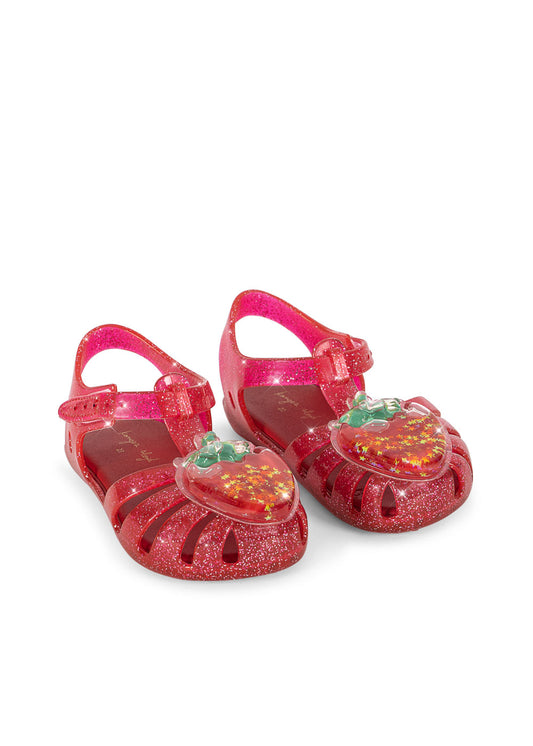 LILO Pink Sparkle Jelly Sandals Strawberry