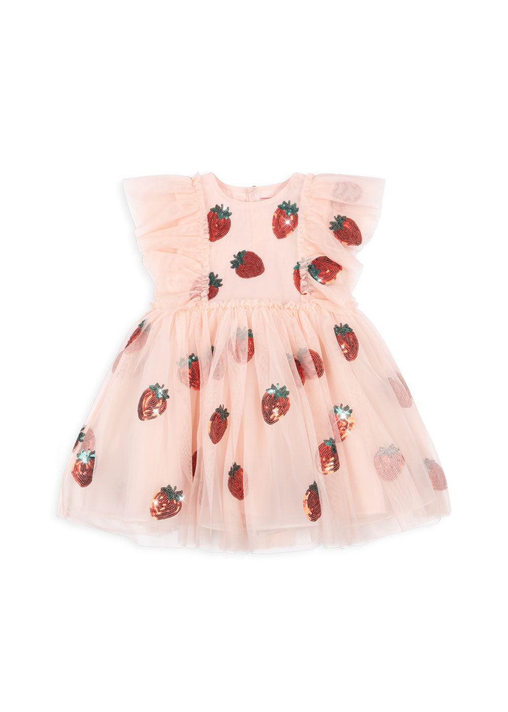 Yvonne Frill Dress Strawberry