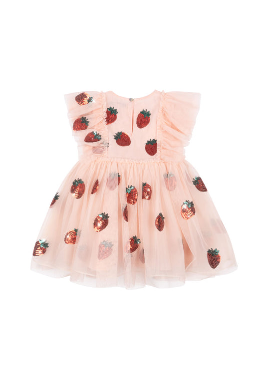 Yvonne Frill Dress Strawberry