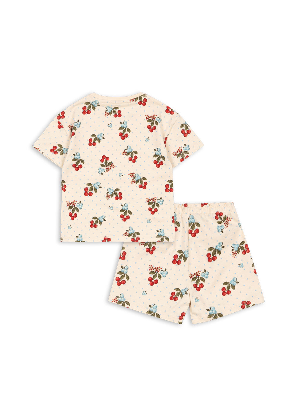 LIN Kids Organic Cotton Cherry Short Sleeves Tee Pajama Set