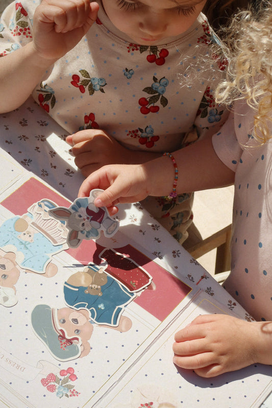 LIN Kids Organic Cotton Cherry Short Sleeves Tee Pajama Set