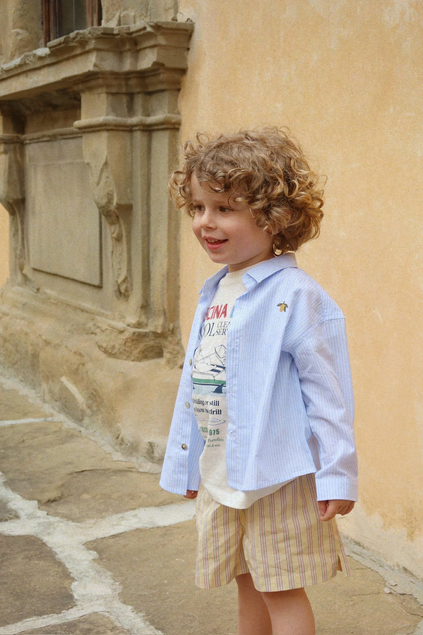 3 Pack ASLI Organic Cotton Striped Summer Shorts Yellow