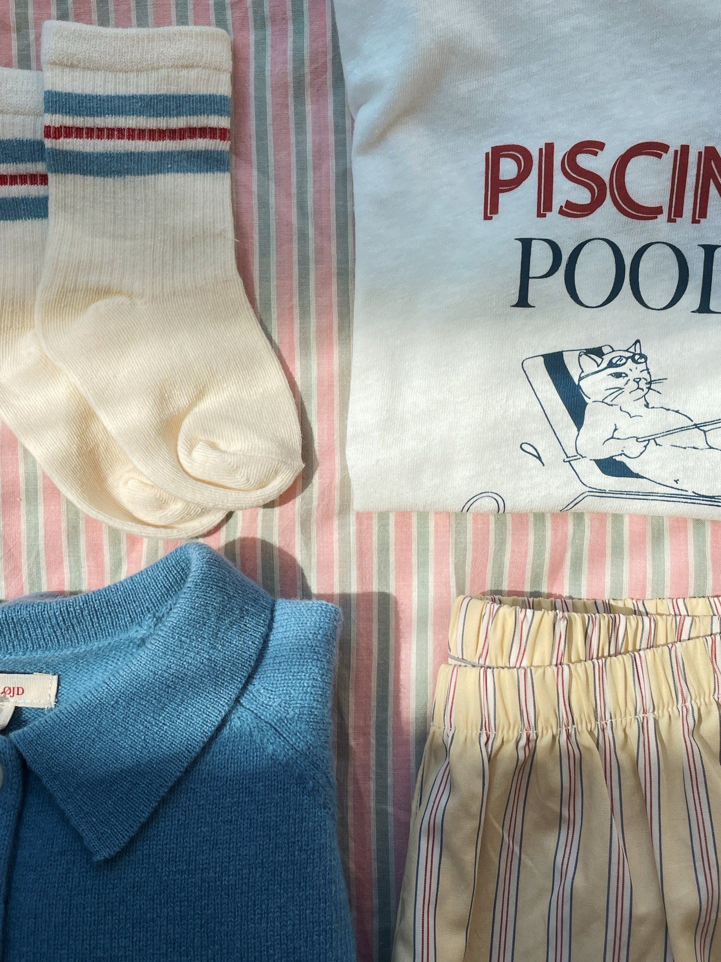 3 Pack ASLI Organic Cotton Striped Summer Shorts Yellow