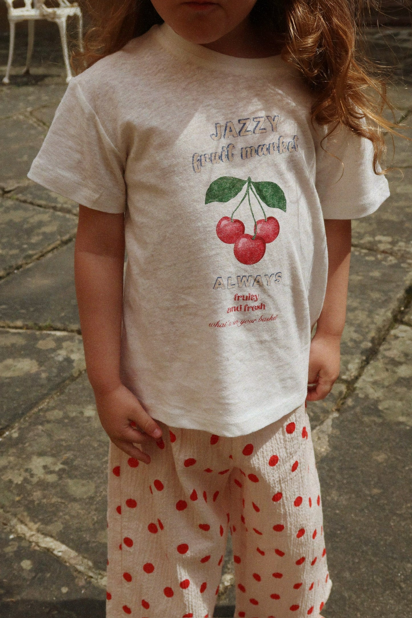 ERA "Jazzy Fruit Market" Organic Cotton Short Sleeves Tee Cherry