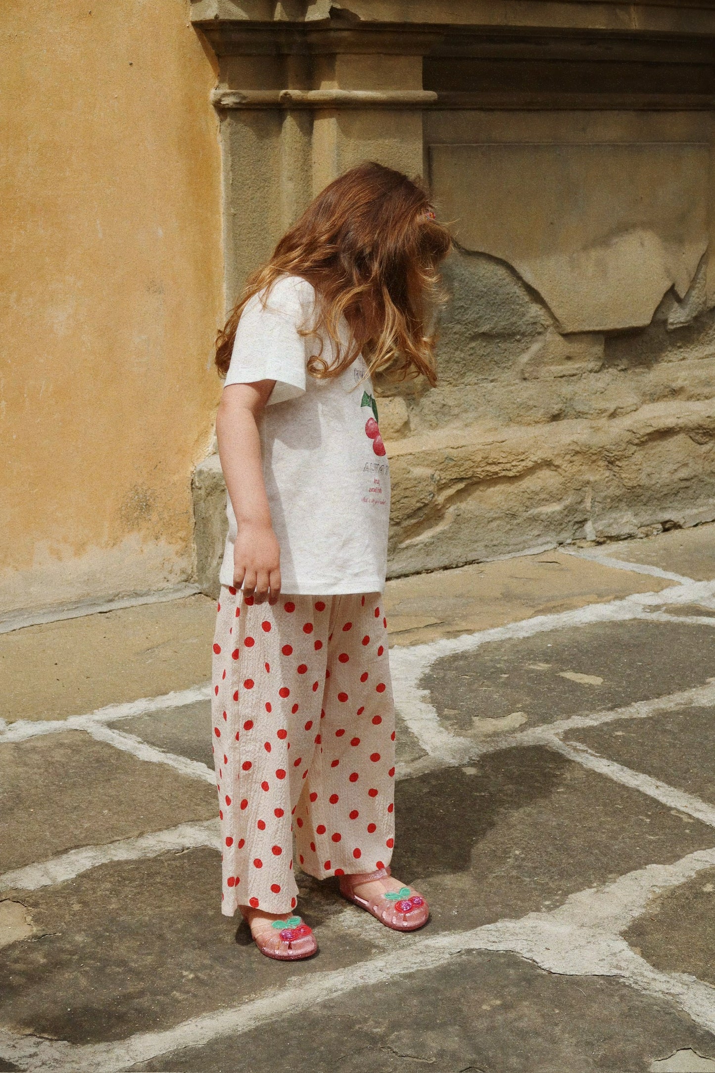 ERA "Jazzy Fruit Market" Organic Cotton Short Sleeves Tee Cherry