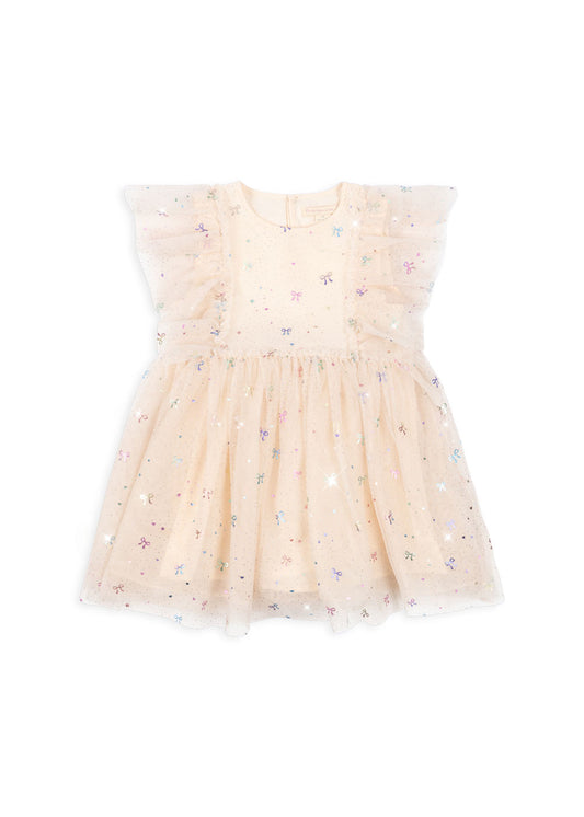 ADA Fairy Sleeveless Champagne Tulle Embroidery Sparkle Party Dress Rainbow