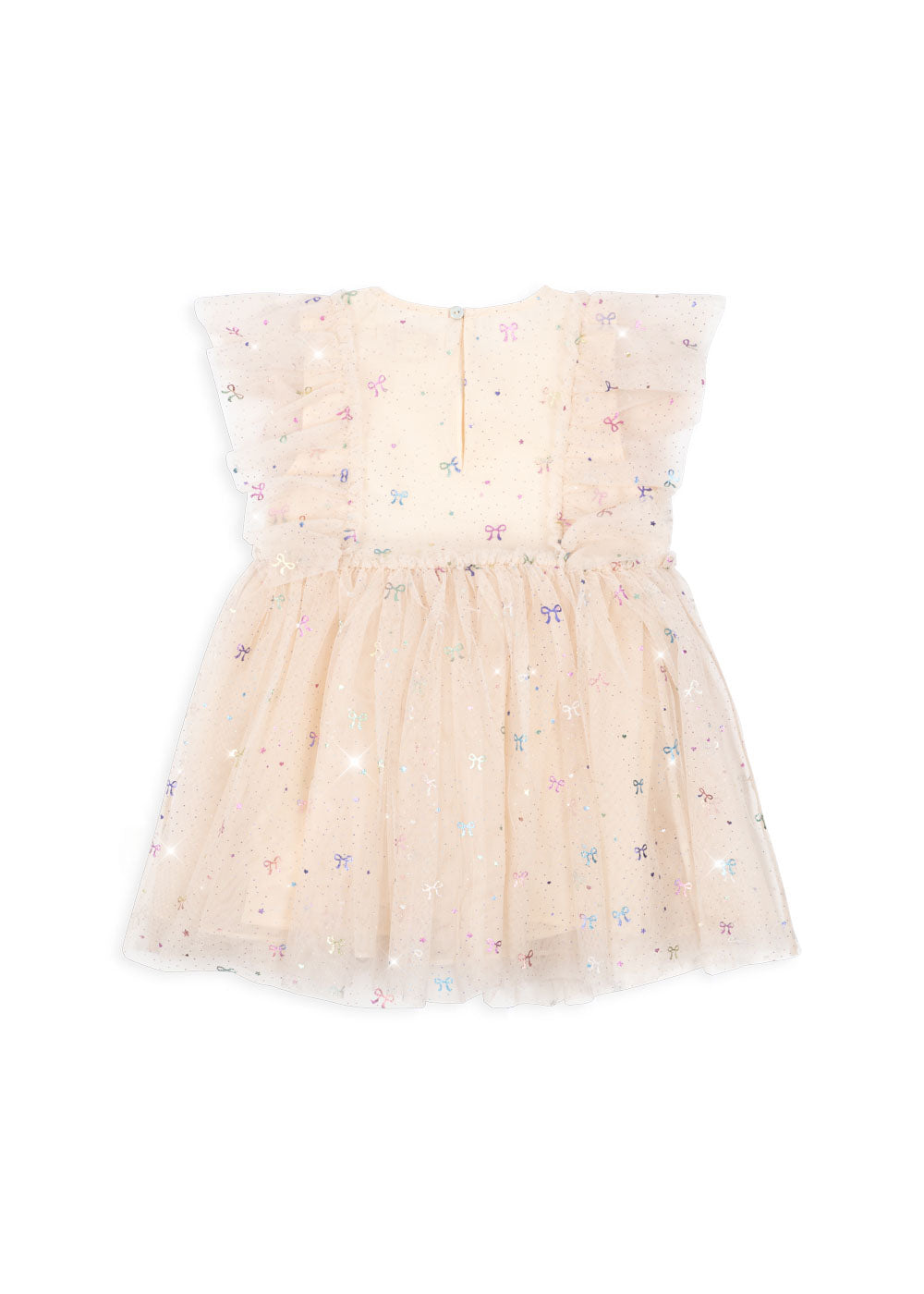 ADA Fairy Sleeveless Champagne Tulle Embroidery Sparkle Party Dress Rainbow