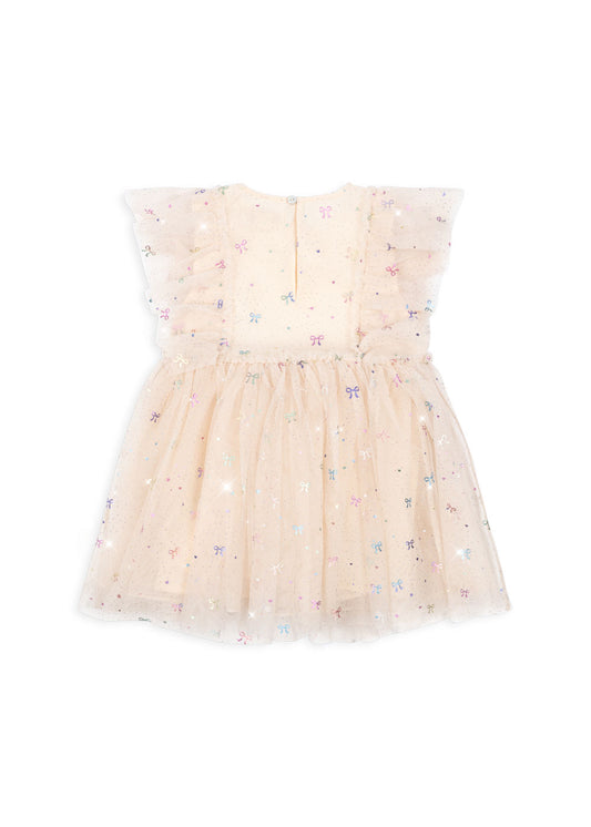 ADA Fairy Sleeveless Champagne Tulle Embroidery Sparkle Party Dress Rainbow