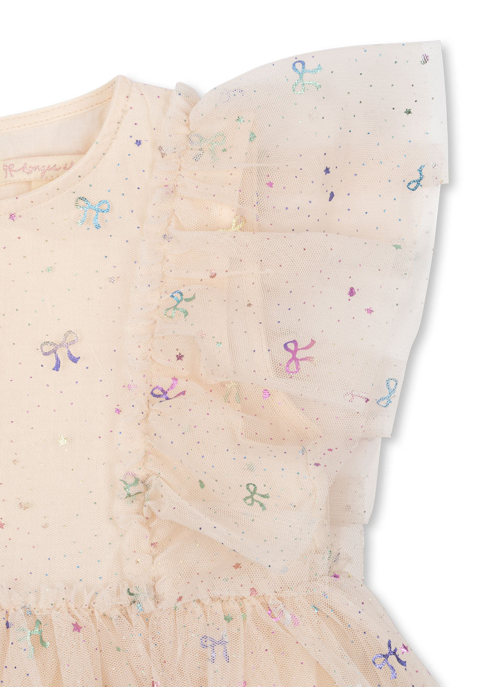 ADA Fairy Sleeveless Champagne Tulle Embroidery Sparkle Party Dress Rainbow