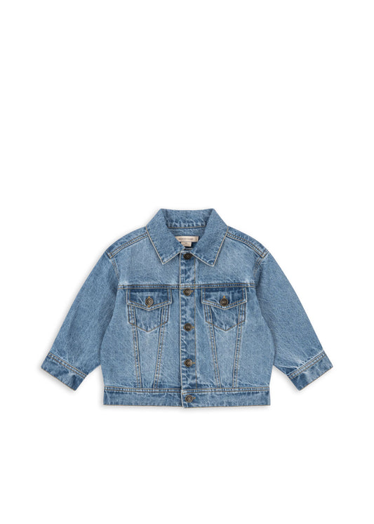 MAGOT Classic Vintage Wash Denim Jacket Organic Cotton Blue