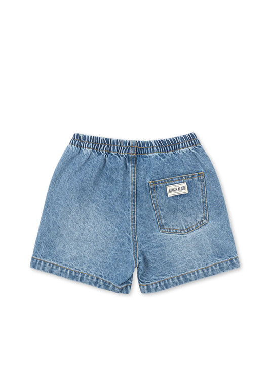 MAGOT Classic Vintage Wash Denim Shorts Organic Cotton Blue