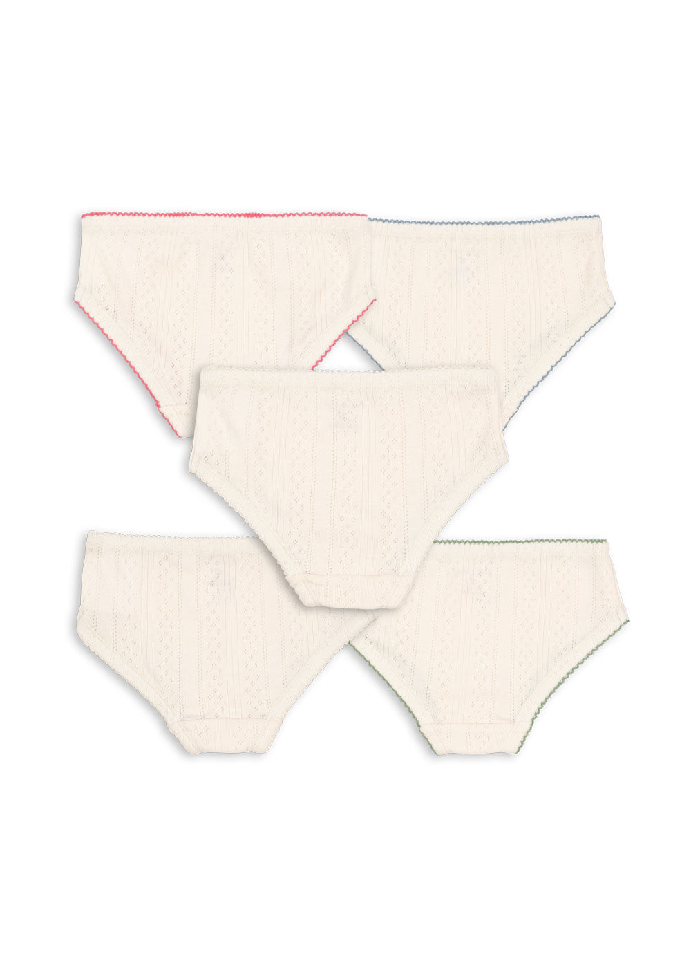 MINNA Girls Organic Cotton Underpants 5 PACK Set White