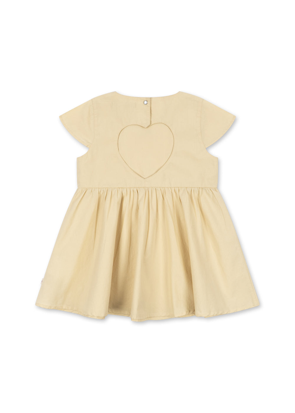 HEARLY Short Sleeves Organic Cotton Girls Summer Dress Cherry Embroidered Sea Mist