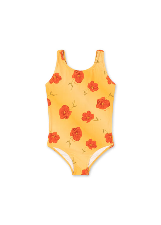 Konges Slojd ABRIA Girls Floral Swimsuit One-Piece Yellow