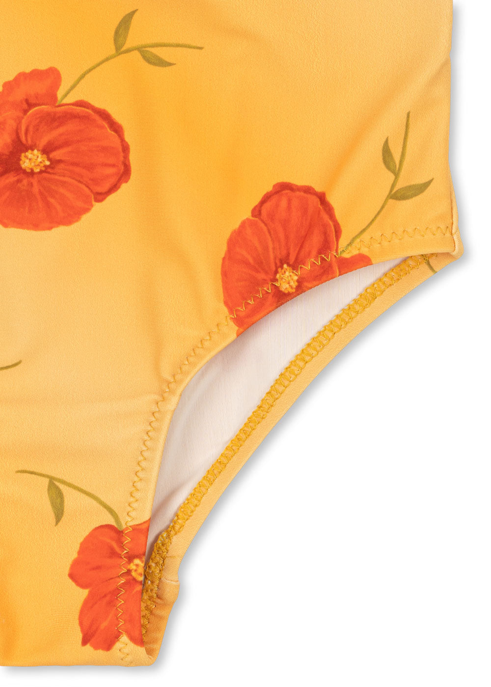 Konges Slojd ABRIA Girls Floral Swimsuit One-Piece Yellow