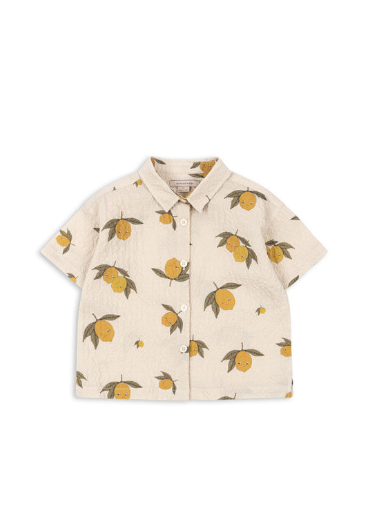 Konges Slojd ELLIOT Kids Short Sleeves Shirt Organic Cotton Lemon Print