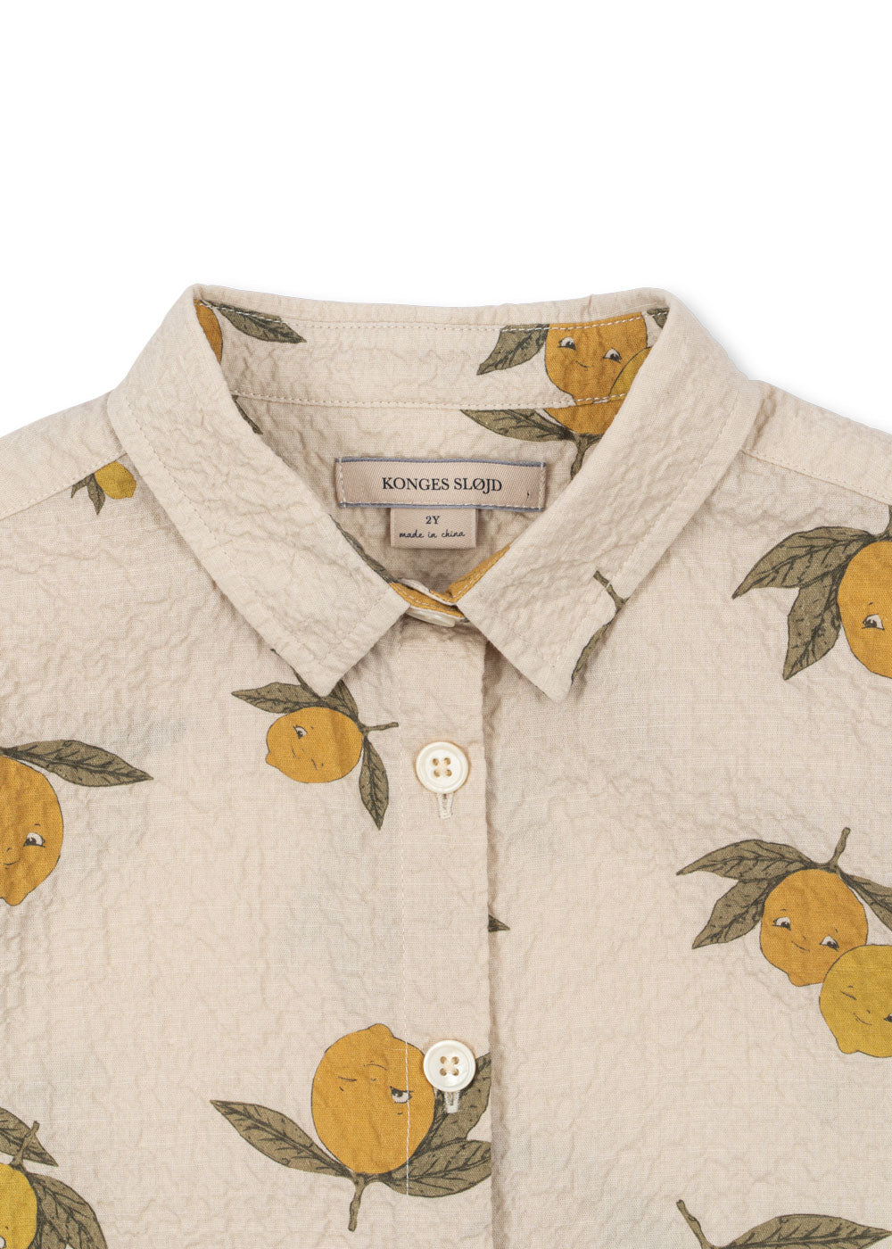 Konges Slojd ELLIOT Kids Short Sleeves Shirt Organic Cotton Lemon Print