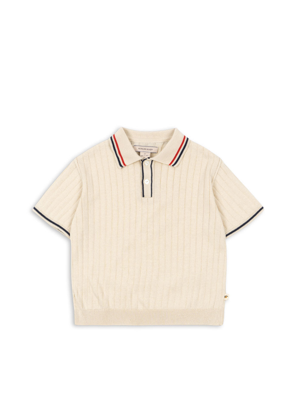 Konges Slojd MIO Organic Cotton Knit Polo Vintage Classic Collar Short Sleeves