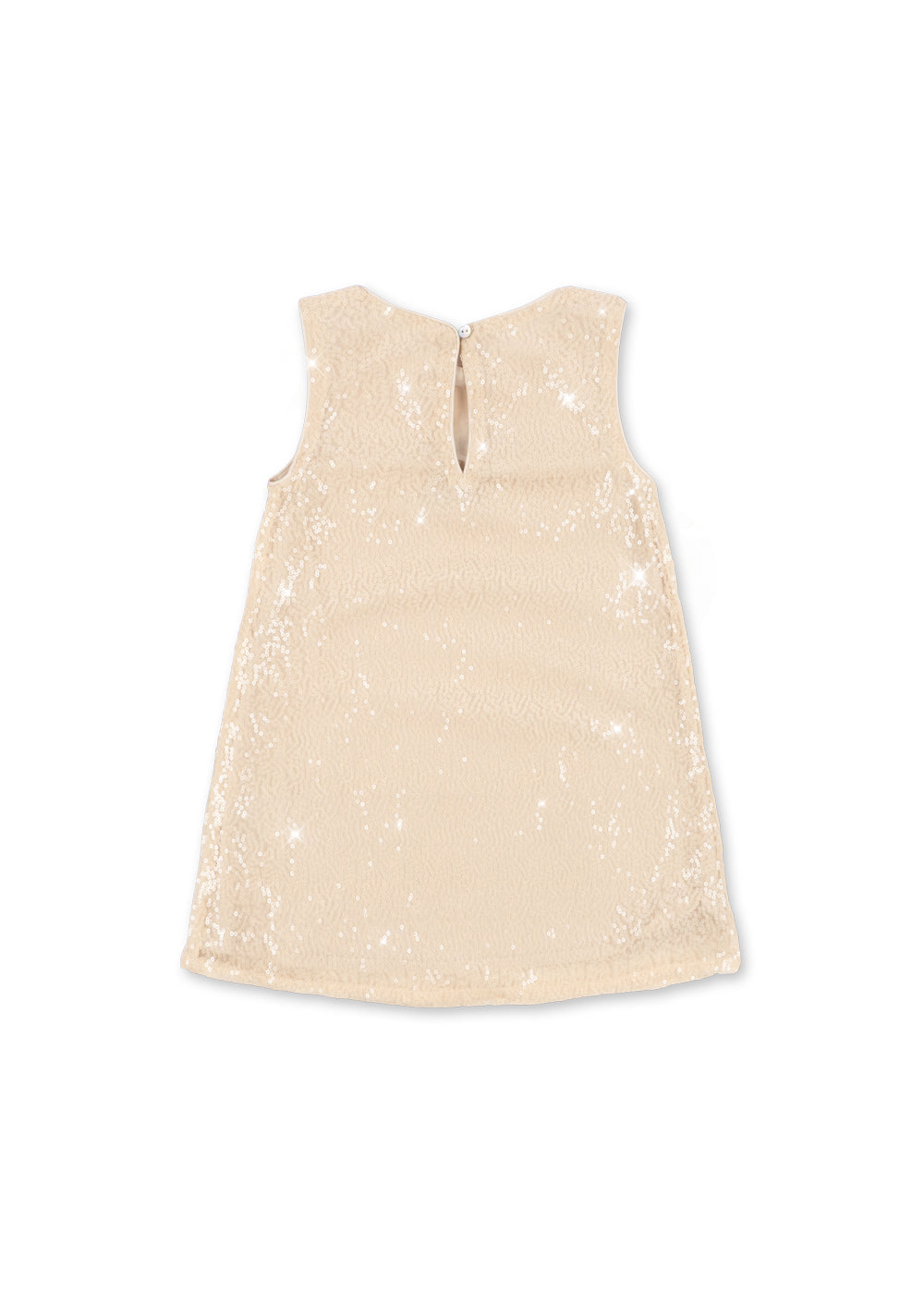 Konges Sløjd ARIES Girls Sequin Cherry Party Dress Sleeveless Champagne Sparkle