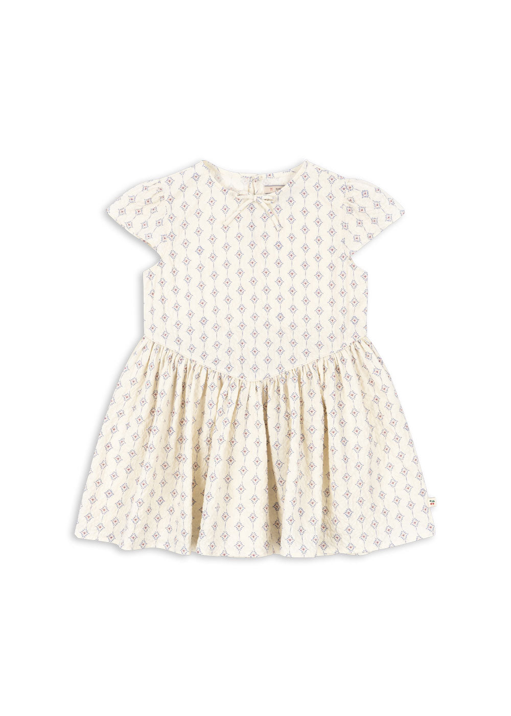 Konges Sløjd AVA Girls Vintage Floral Short Sleeves Organic Cotton Dress