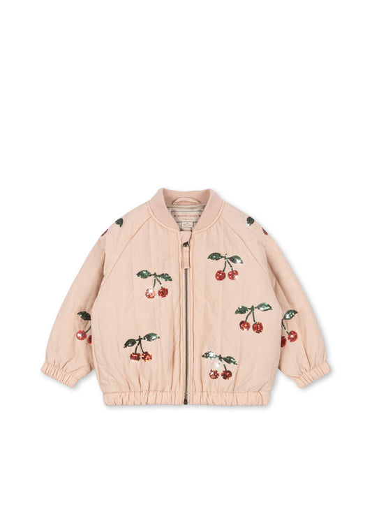 Juno Kids Sparkle Cherry Bomber Cameo Rose