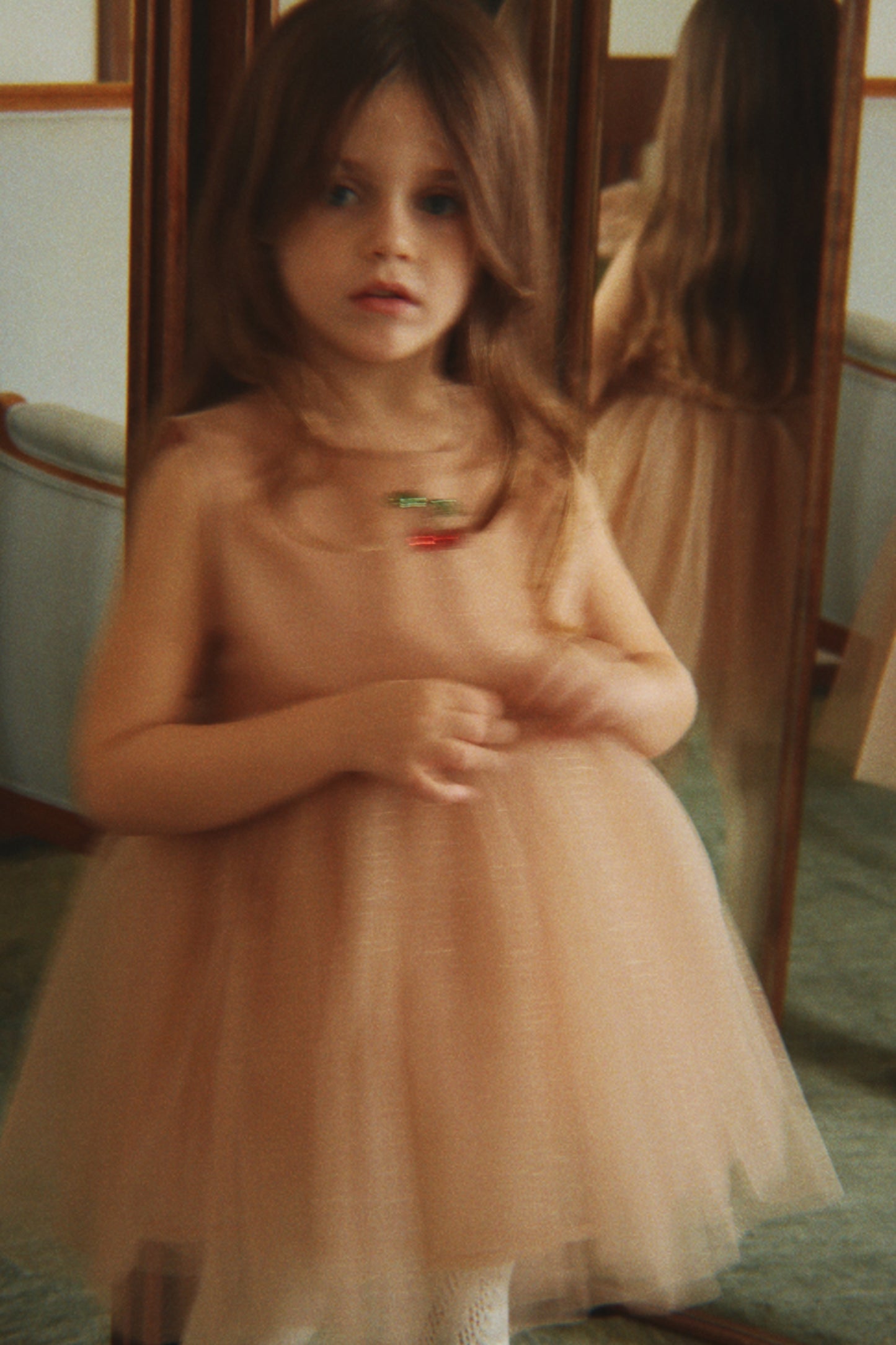 Konges Sløjd Merle Sleeveless Sparkle Tulle Blush Girls Party Dress