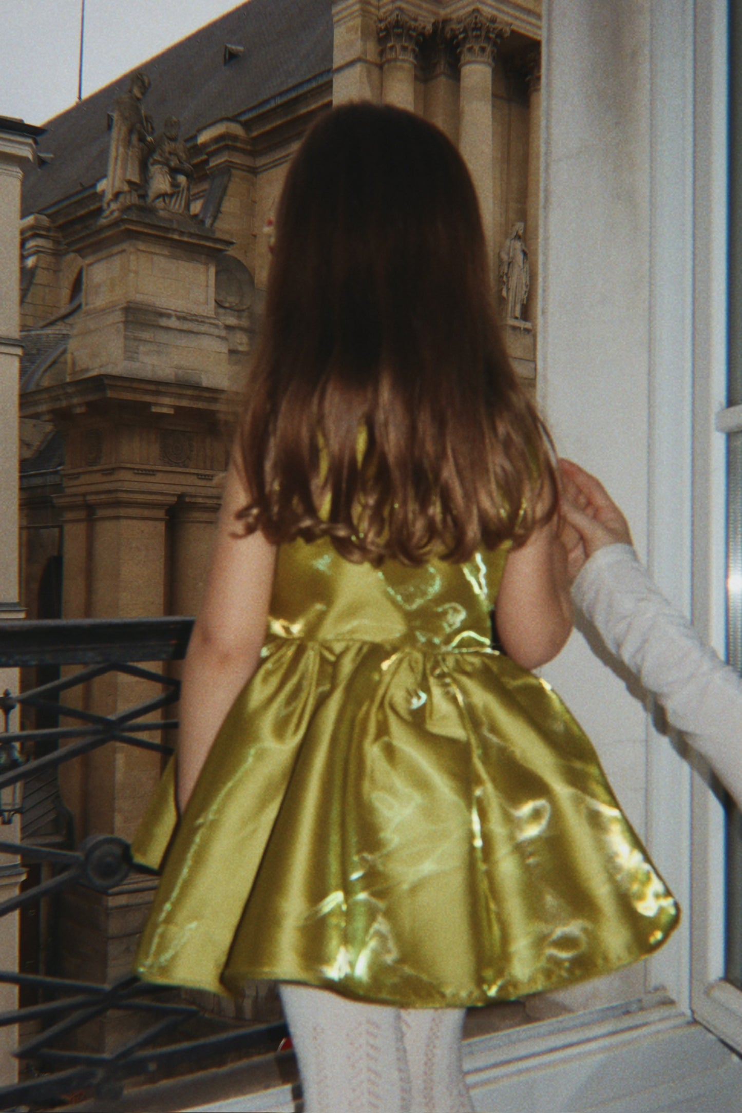 Konges Sløjd Bellis Sleeveless Olive Green Girls Party Dress Fir Green